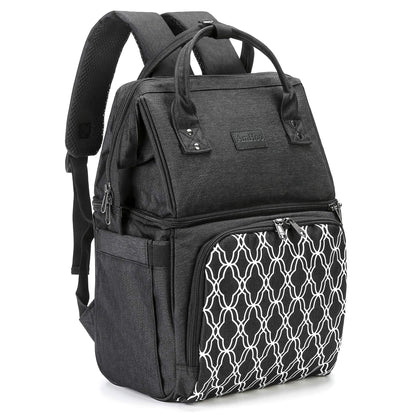 AmHoo Insulated Lunch Box Cooler Backpack Waterproof Leak-proof Lunch Bag Tote For Men Women Hiking Beach Picnic Trip with Strongest YKK Zipper Black