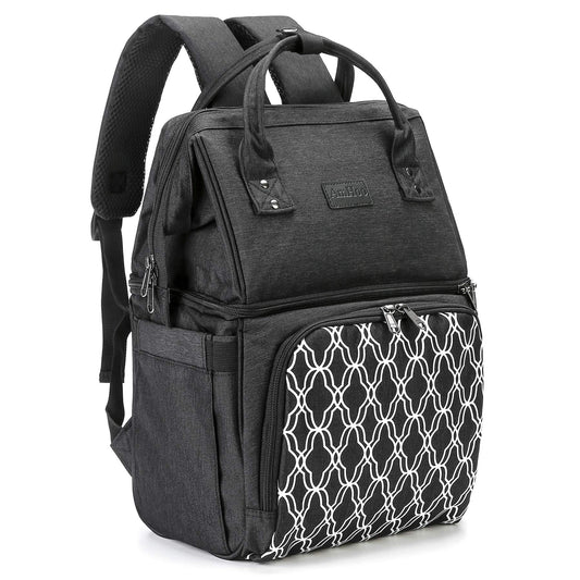 AmHoo Insulated Lunch Box Cooler Backpack Waterproof Leak-proof Lunch Bag Tote For Men Women Hiking Beach Picnic Trip with Strongest YKK Zipper Black