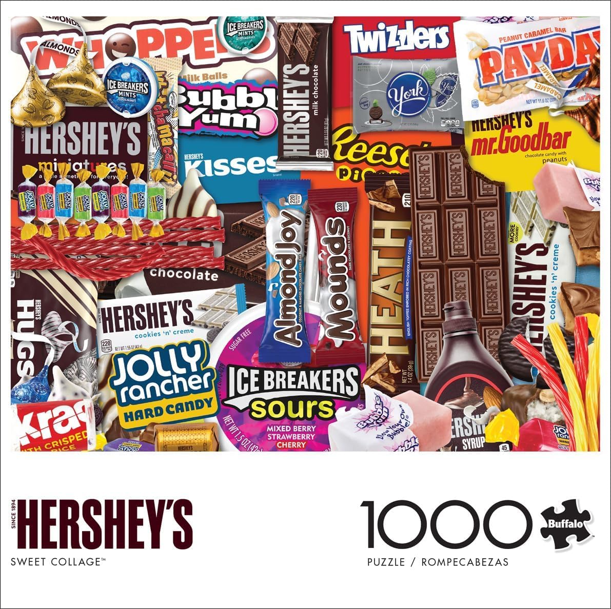Buffalo Games - Hershey - Hershey's Sweet Collage - 1000 Piece Jigsaw Puzzle for Adults -Challenging Puzzle Perfect for Game Nights - Finished Size is 26.75 x 19.75