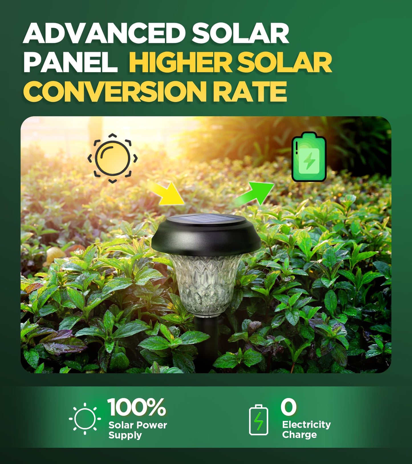 AUVERI 10 Pack Ultra Bright Solar Lights Outdoor Waterproof, from Dusk to Dawn Up to 12H Solar Light for Outside, Auto On/Off Solar Powered Garden Pathway Lights, Landscape Lighting (Cold White)