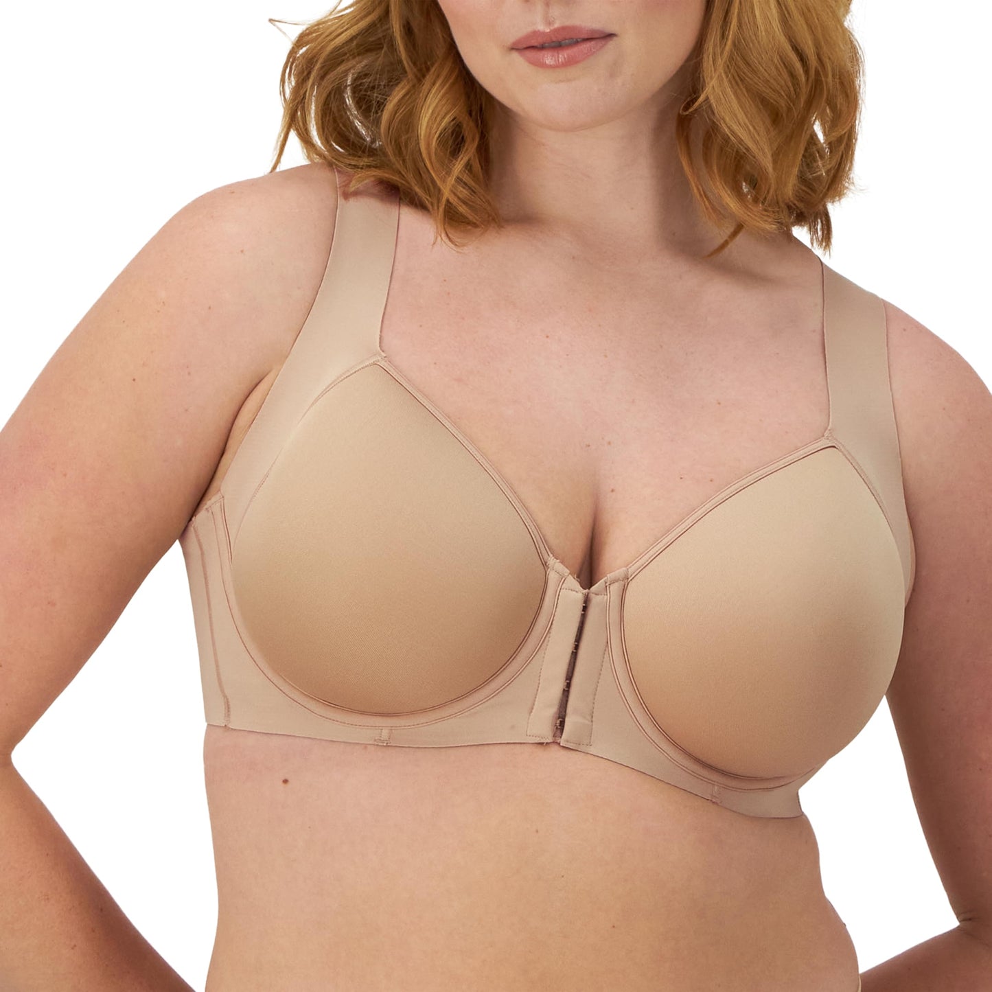 Bali Women's One Smooth U Posture Boost W/Eversmooth Back Underwire Bra, Nude, 40D