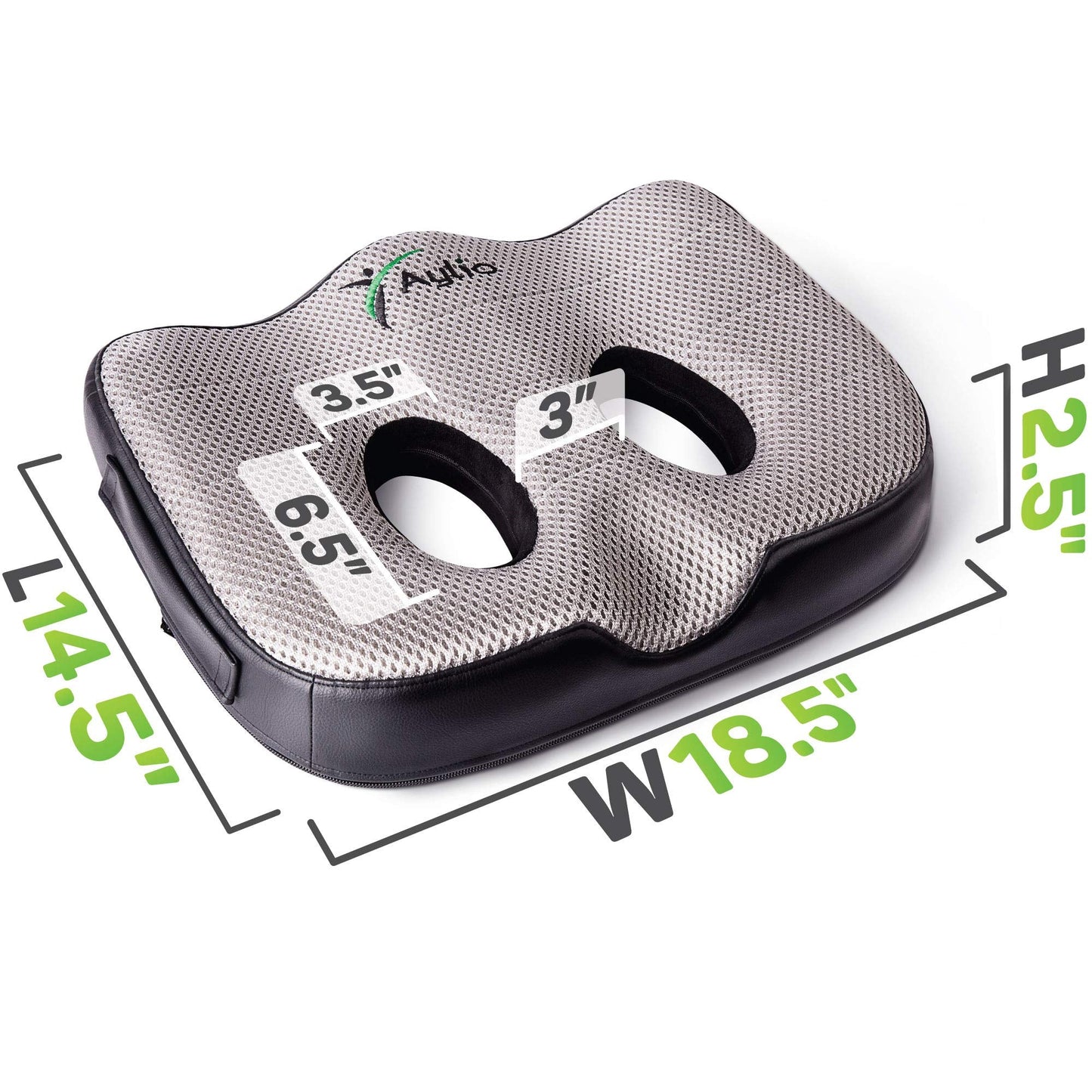 Aylio Socket Seat Cushion for Sit Bone and Back Pressure Relief, Butt, Tailbone, Hip, Hamstring, Posture Support - Firm Memory Foam Comfort Ischial Tuberosity Pillow for Desk Chair or Car