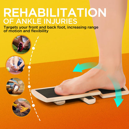 Ankle Balance Board Foot Strengthener Trainer for Sprained Ankle, Stability Exercises, Physical Therapy, Plantar Fasciitis Relief, Posture Correction, Balance Training, Anti Slip Wobble Board