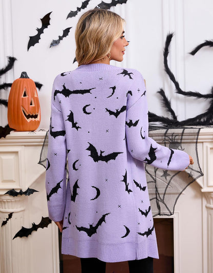 Alsol Lamesa Women's Long Sleeve Cute Cardigan Sweaters V Neck Open Front Ribbed Knit Heart Sweater Coat