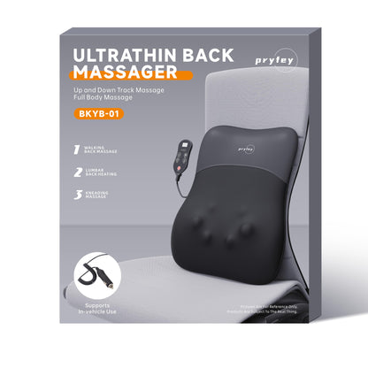 Back Massager, Ultrathin Rolling Up and Down Back Massage with Heat 4D Kneading & Red Light Therapy for Pain Relief Deep Tissue,Shoulder Massager Gift for Men Women Parents Relaxation at Office Car