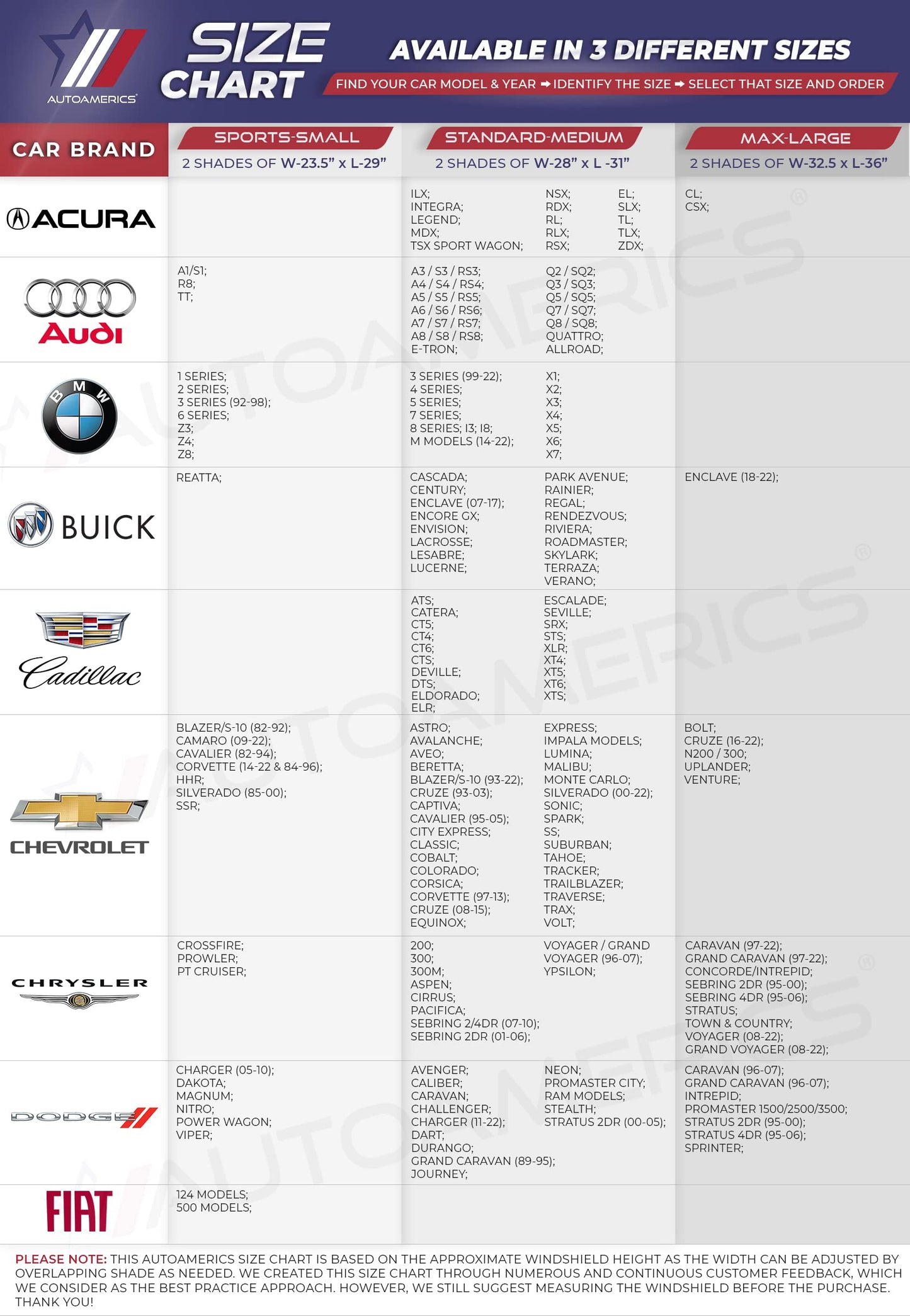 Autoamerics Windshield Sun Shade 2-Piece Foldable Car Front Window Sunshade for Most Sedans SUV Truck - Auto Sun Blocker Visor Protector Blocks Max UV Rays and Keeps Your Vehicle Cool - Medium Fit