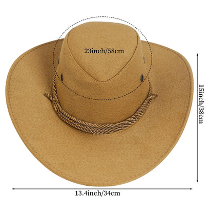 Bskifnn Unisex Western Beach Cowboy (Beige)