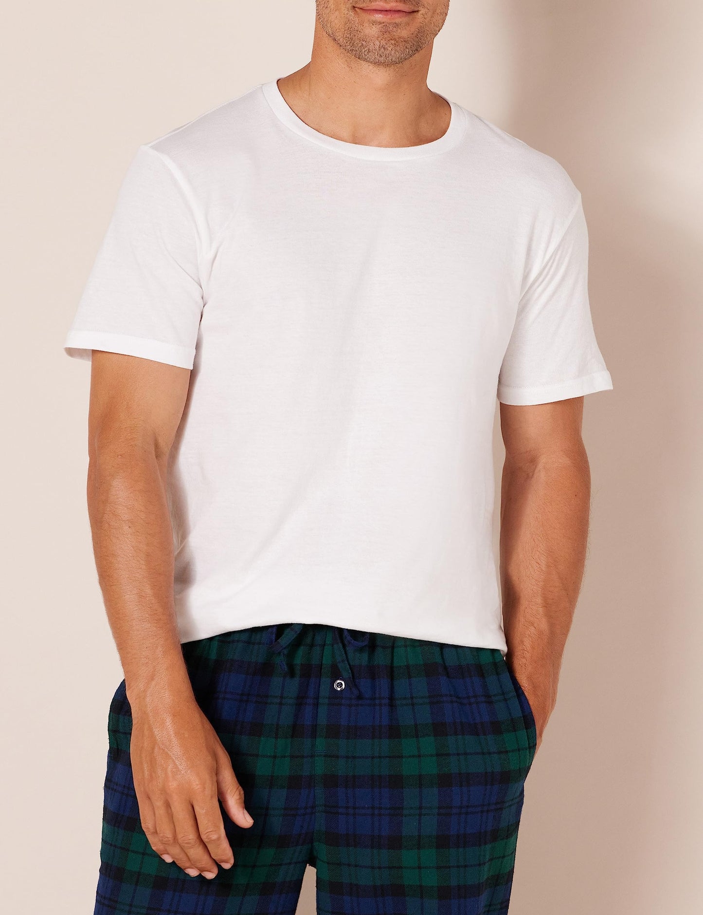 Amazon Essentials Men's Cotton Crew Neck T-Shirts, Versatile Soft Basics, Pack of 6, White, Large