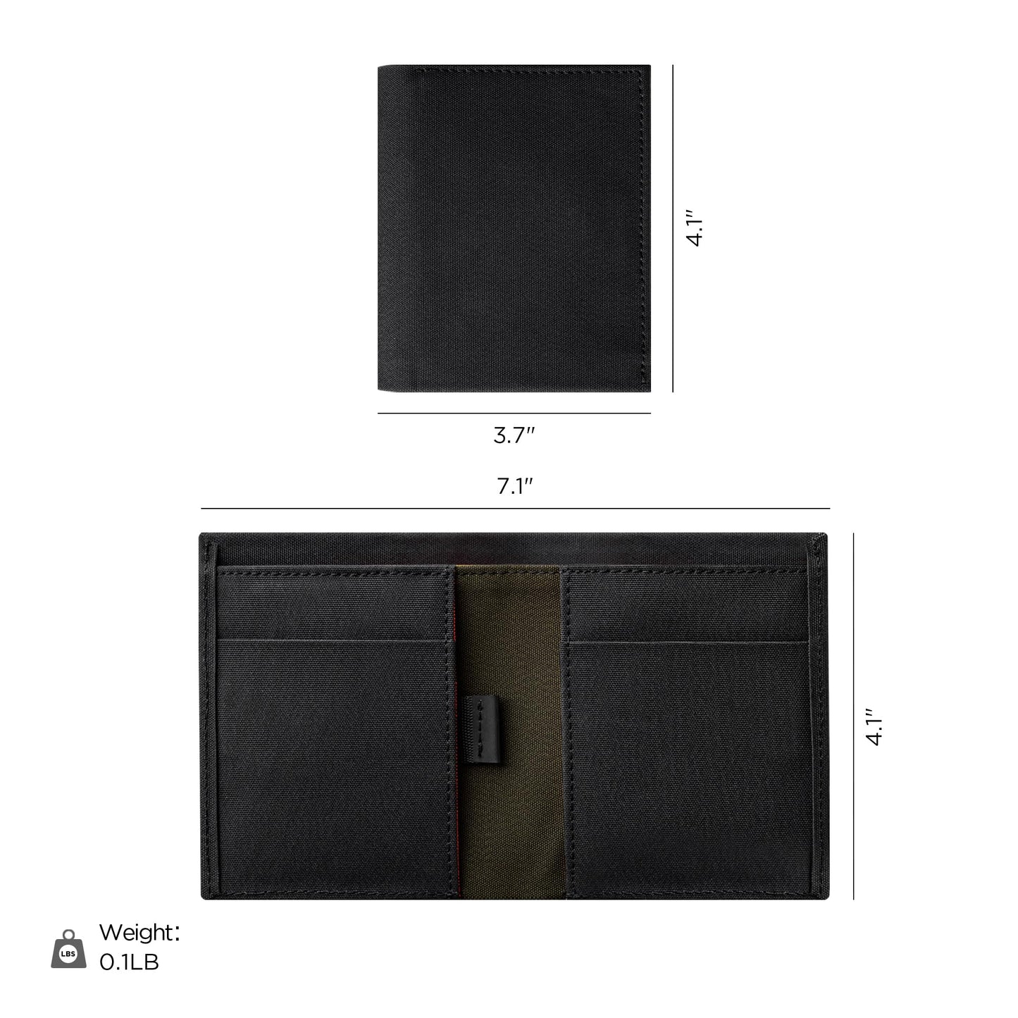 ALPAKA Ark Bifold Cash Wallet - Minimalist Front Pocket Wallet for Men Daily Use,Magnetic Closure for Security with RFID Blocking,Holds 8-12 Cards Plus Cash,Weatherproof Fabric,Black Axoflux 300D