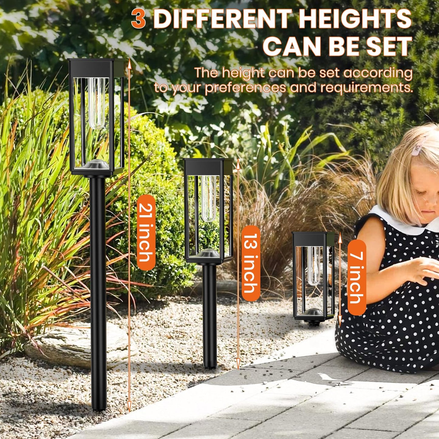 ALFIOT Solar Pathway Lights Outdoor,8 Pack Bright Solar Lights Outdoor,IP65 Waterproof Solar Garden Lights Solar Powered Landscape Lighting for Yard Patio Walkway Driveway Pathway (Warm White)