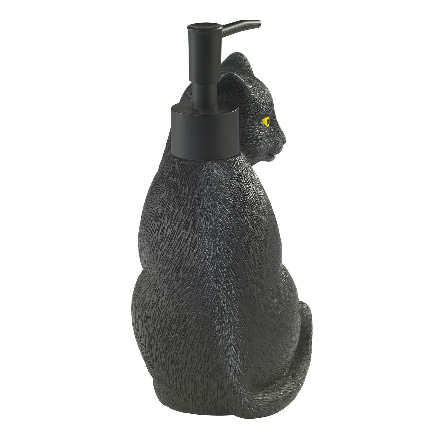Avanti Linens - Soap Dispener/Lotion Pump, Guest Bathroom Essentials, Black Cat Inspired Bathroom Decor (Halloween Collection)