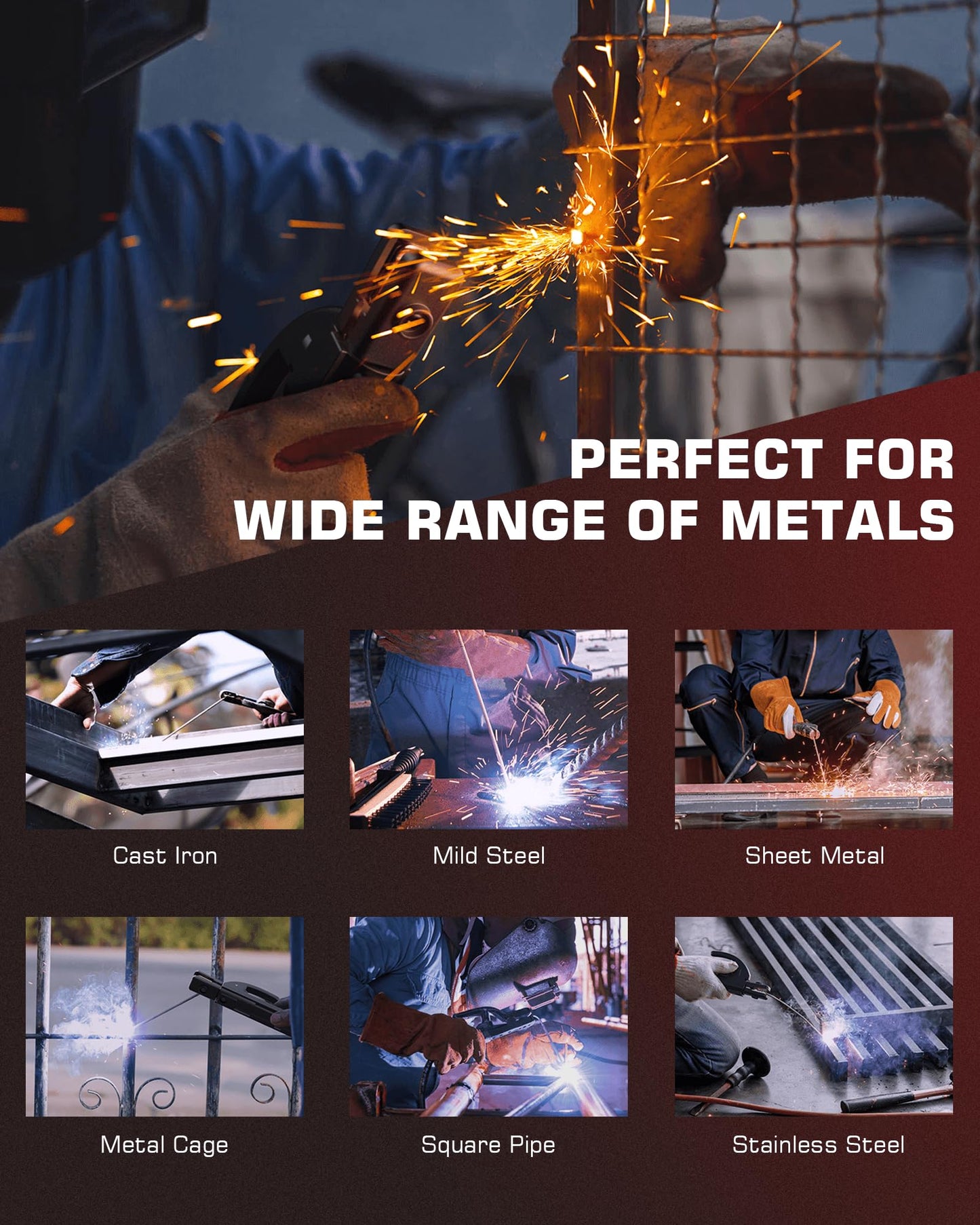 ARCCAPTAIN Stick Welder, [Large LED Display] 200A ARC/Lift TIG Welding Machine with Synergic Control, IGBT Inverter 110V/220V Portable MMA Welder Machine with Hot Start, Arc force and Anti-Stick