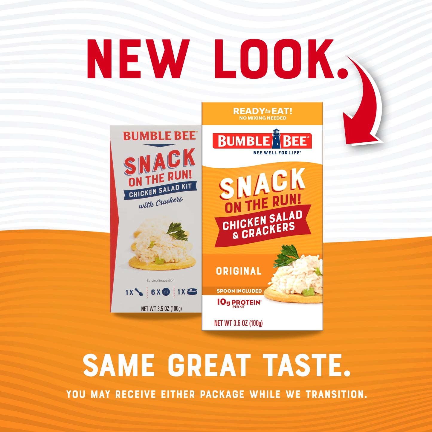 Bumble Bee Snack on the Run Chicken Salad with Crackers Kit, Ready to Eat, Spoon Included - Shelf Stable & Convenient Protein Snack, 3.5 Ounce (Pack of 3)