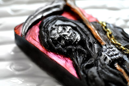 ARTCRAFTMOLDS Grim Reaper Silicone Mold for SOAP Making and Other Crafts, Halloween