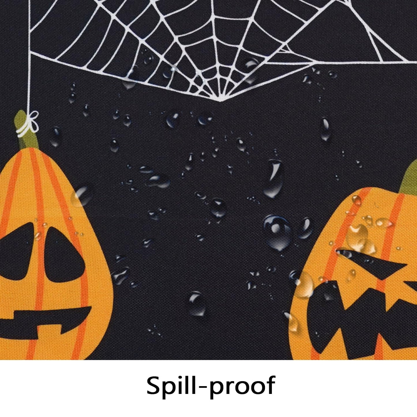 Bnejvif Halloween Tablecloth 60×84 Inch Rectangular,Spiderweb Pumpkin Washable Table Cover for Party Picnic Dinner Decor