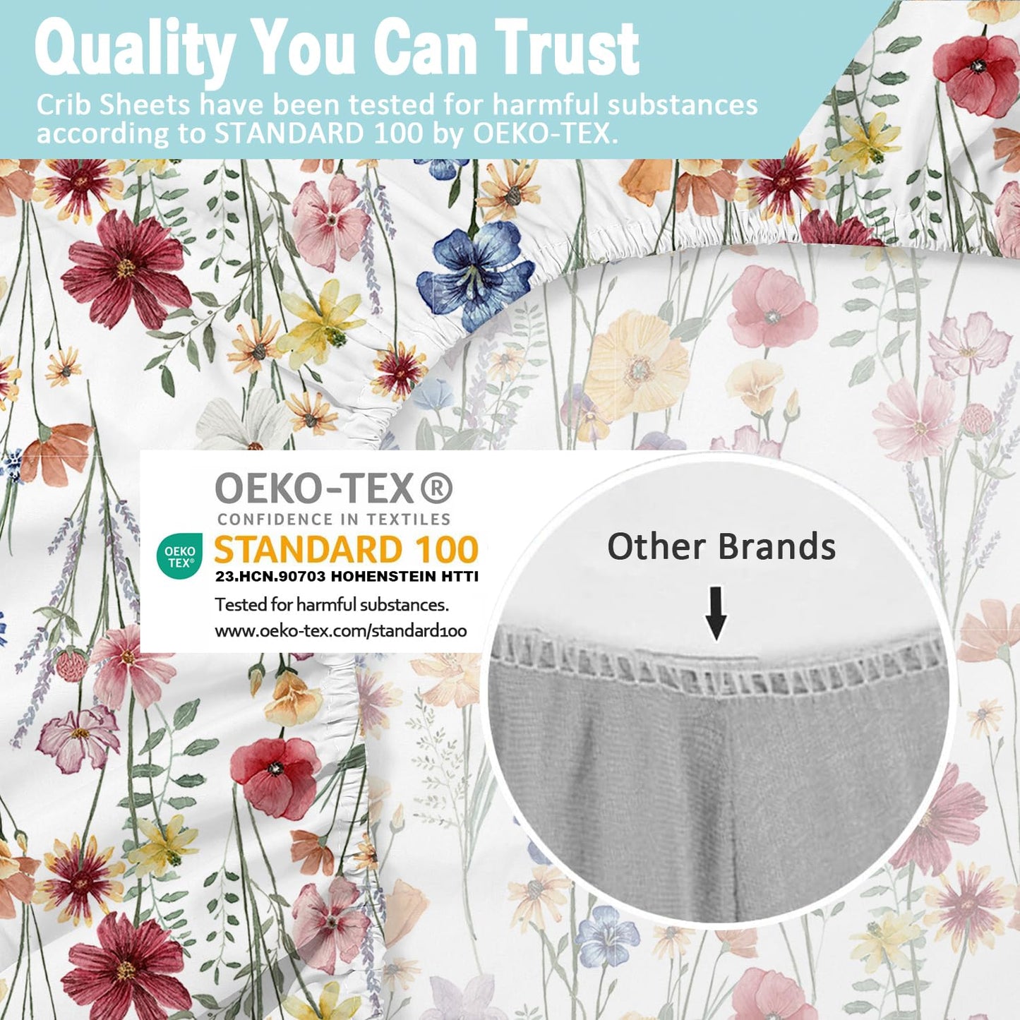 bimocosy Mini Crib Sheets,Pack and Play Sheets for Baby Girl Boy 4 Pack,Size 38"x 26" for Playard Mattress,Portable Mini Crib,Soft Pack N Play Sheets Fitted,Butterfly/Floral/Pink/Purple