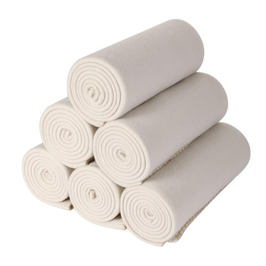 CAI TENG Fleece Throw Blankets 6 Pack Bulk Lightweight Warm Soft 50 x 60 in Kids Blanket Picnic Cozy Fleece Fabric Microfiber Small Blanket for Bed Sofa Office Travel Beige