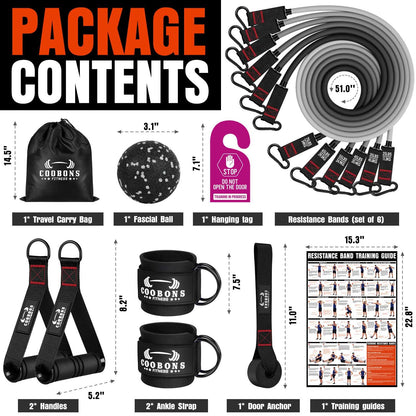 Heavy Resistance Bands for Working Out, 300LBS Exercise Bands with Handles, Workout Bands for Men, Weight Fitness Bands Set for Muscle Training, Strength, Slim, Yoga, Home Gym Equipment