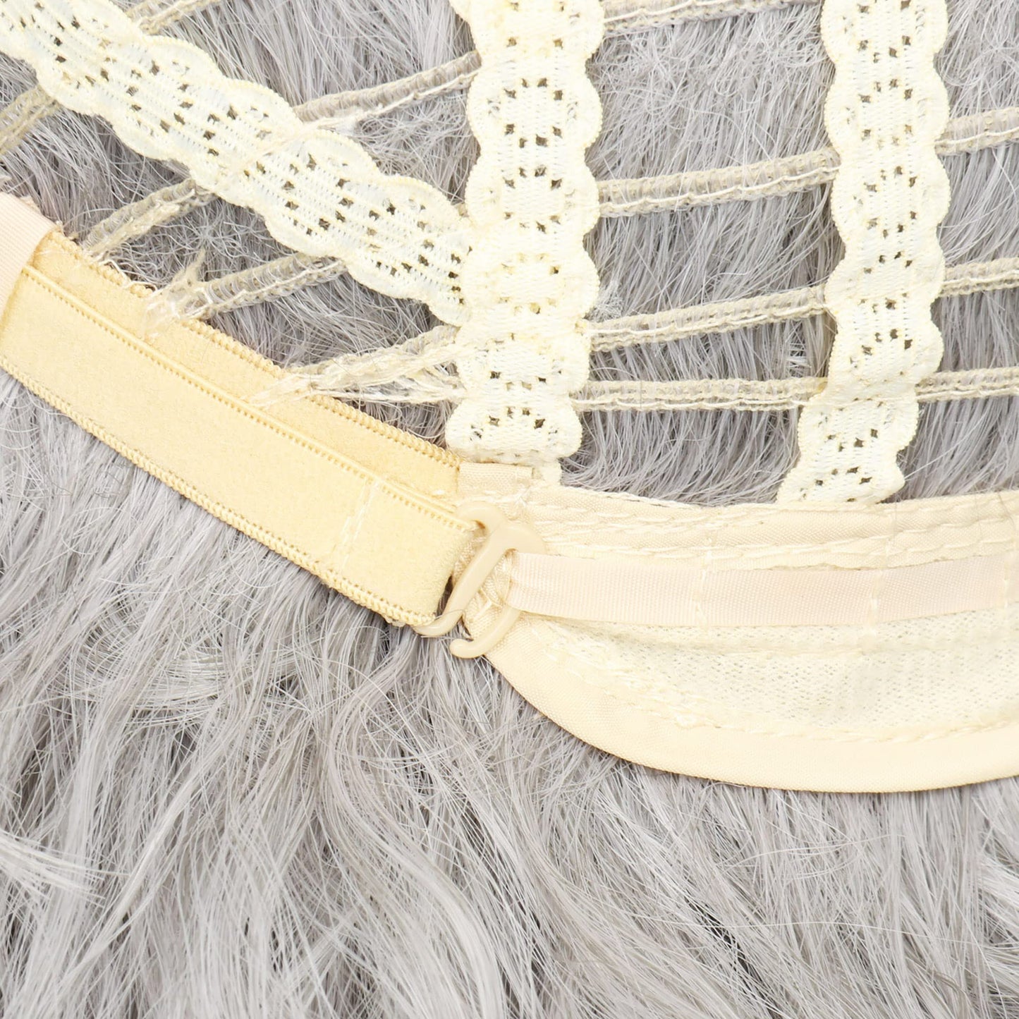 Witch Wig Old Lady Wig Women Long Grey Curly Costume Wig Cosplay Halloween Hair