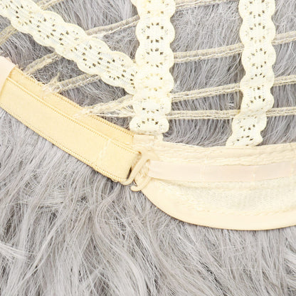 Witch Wig Old Lady Wig Women Long Grey Curly Costume Wig Cosplay Halloween Hair