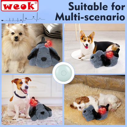 Heartbeat Dog Toy for Puppy- Heartbeat Helps for Dog Anxiety Relief and Calming Aid, Puppy Heartbeat Stuffed Animal Anxiety Calming Behavioral Aid Puppy Heartbeat Toy Sleep aid for Dogs Cats Pets