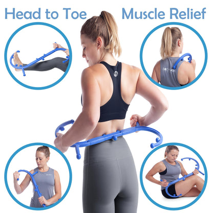 Body Back Buddy Classic USA Made Handheld Full Body Massage Cane Pressure & Trigger Point Massage Tool for Deep Tissue Pain Relief - Dual Massage Hooks for Back, Shoulder, Neck. Manual Back Massager