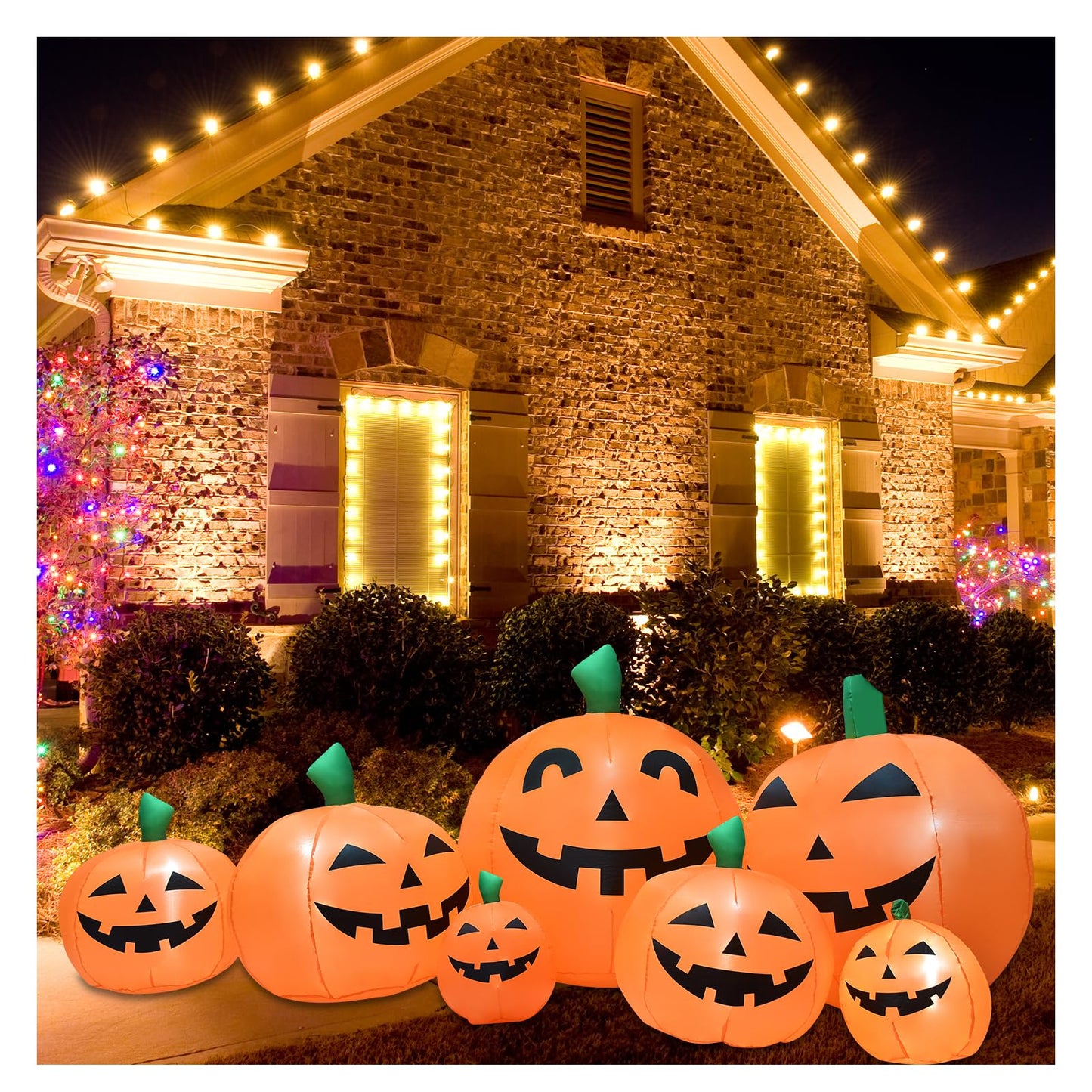 BREONLY 8.5FT Halloween Inflatables Pumpkins Decoration, Outdoor Halloween Blow Up Decorations for Yard, LED Lights Hocus Pocus Inflatable Outdoor Holiday Garden Lawn Decor