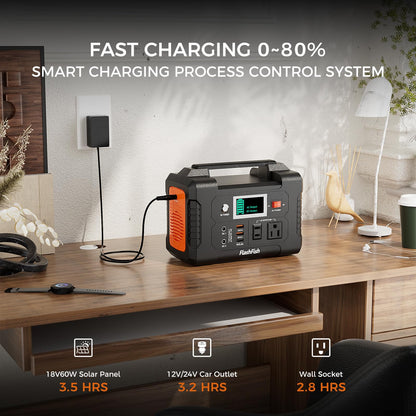 200W 151Wh Portable Power Station + 60W 18V Foldable Solar Panel