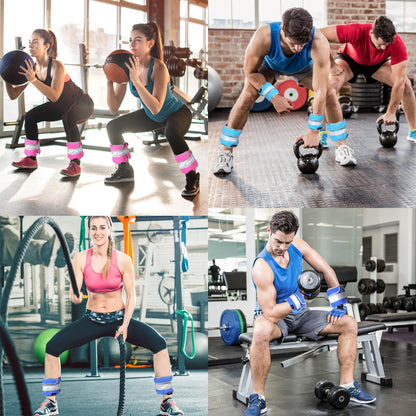 Adjustable Ankle Weights for Women Men Kids 1-5 LBS 1 Pair Wrist Leg Arm Weights with Removable Weight, Strength Training Weight for Jogging, Walking, Running, Fitness, Gym Workout, Purple