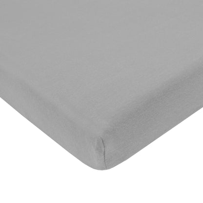 American Baby Company 3 Pack 100% Natural Cotton Fitted Mini Crib Sheets 38" x 24" - Soft & Breathable Small Nesting Portable Sheets, Fits Pack N Play Mattresses, Gray Star/Zigzag, for Boys & Girls