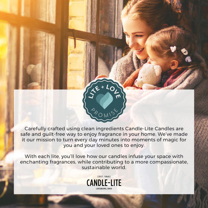 Candle-lite Fall Scented Candles, Creamy Vanilla Swirl, 18 oz Jar, Proudly Poured in The USA, Aromatherapy Candle, Single-Wick with 110 Hours of Burn Time, Perfect for Creating a Relaxing Ambiance