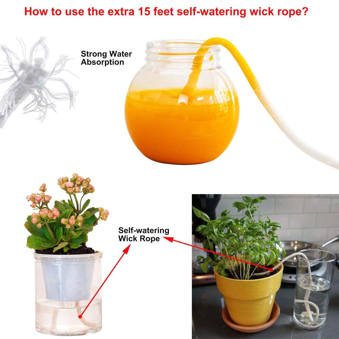 6 Pack White Hanging Planter Pots Self Watering Vertical Garden Wall Mount Window Hang Round Plastic Container Indoor Outdoor for Plants Flowers Succulent Kitchen Living Herbs Holder Decor(Large)