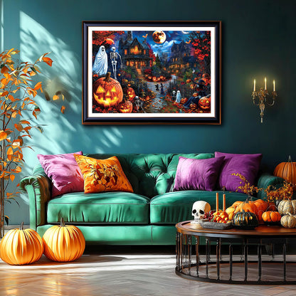 Blueforest Halloween 1000 Piece Jigsaw Puzzle for Adults - Spooky Ghosts, Skeletons, Pumpkins, Witch & Haunted House Puzzle, Challenging Fun Adult Puzzles for Relaxation, Decor & Gifts