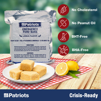 4Patriots Emergency Food Bars: Non-Perishable S.O.S Ration Designed to Last 5 Years, 9 Servings