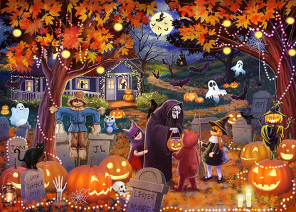 HUADADA Jigsaw Puzzles for Adults 1000 Pieces, Horror Night Interlock Perfectly Letter on Back No Dust, Home Decor Birthday Party Toy for Men Women Elders Seniors (27.5"x19.6"), 1:1 Poster