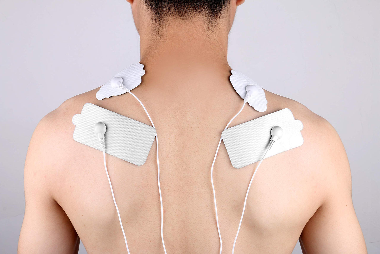 Belifu TENS Electrode Pads 20 PCS - Reusable Self-Adhesive Replacement Pads with 3.5mm Snap Connector, Latex Free Pads Compatible with TENS & EMS Units for Pain Relief and Muscle Stimulation