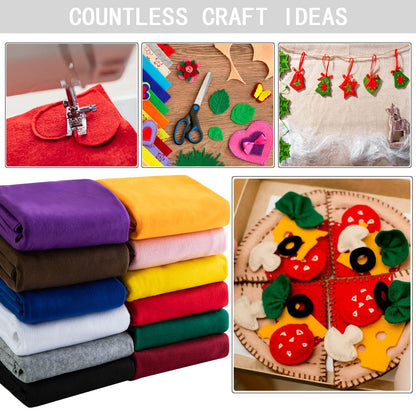 HaoFeijh White Felt Fabric 72 * 36 Inch Wide 1.6mm,Fabric Sheets Soft Woven Acrylic Craft Fabric for DIY Craft Work Sewing Patchwork,Craft Felt