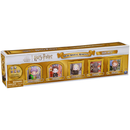 Wizarding World Harry Potter, Micro Magical Moments Dark Arts 5-Pack Figures Set & Display Cases (Amazon Exclusive), Kids Toys for Ages 6 and up