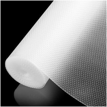 ALIUNI 100% EVA Shelf Liner for Kitchen Cabinet, 12" x 240" Drawer Liners Non Adhesive Non Slip Waterproof Plastic Paper, Dresser Pantry Bathroom Refrigerator Protector, Clear