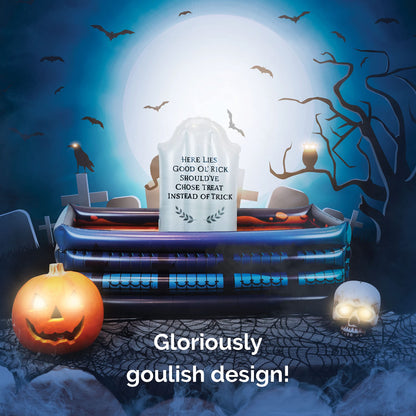 40" Inch Summerween Inflatable Outdoor Graveyard Halloween Candy Holder Bowl - Up to 120 Drink Beverage Cooler and Ice Chest Halloween Party - Inflables De Halloween Enfriador Candy Caldron