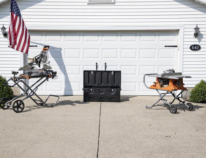 Buyers Products 1712240 Black Poly All-Purpose Storage Chest , 6.3 cu. ft, Made In The USA, Dent-Resistant Lockable Storage Box for Truck, Trailer, Dock, or Deck, High-Density Polyethylene