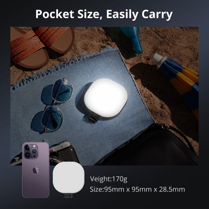 ATUMTEK RGB Video Light, Portable LED Camera Light, Live Streaming Video Lamp CRI 95+ 2900-6700K LED DSLR Lighting with Cold Shoe Mounts and Clamp for Photography, Vlogging, Video Conference etc