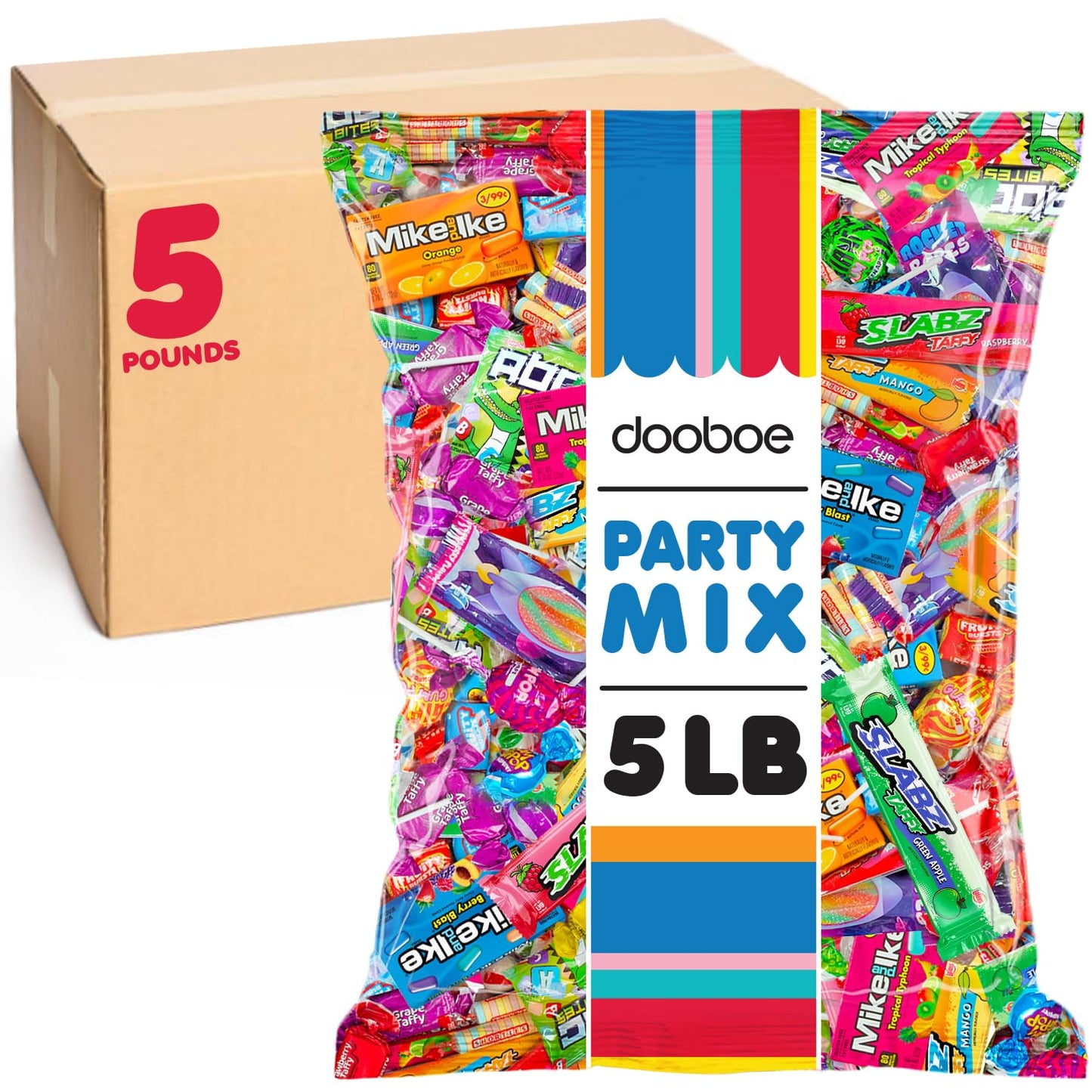 Bulk Candy Bag - 5 Pounds - Halloween Variety Pack Candy - Trick Or Treat Individually Wrapped Candies - Pinata Filler Treats