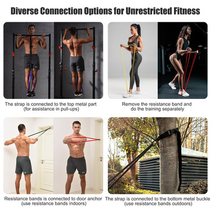 Ally Peaks Pull Up Assistance Bands System,Up to 410 lbs Assistance, Resistance Bands,Adjustable and Replaceable Pull Up Assist Band,Assisted Pull Up Resistance Bands for Pull Up Assist Push Up Assist