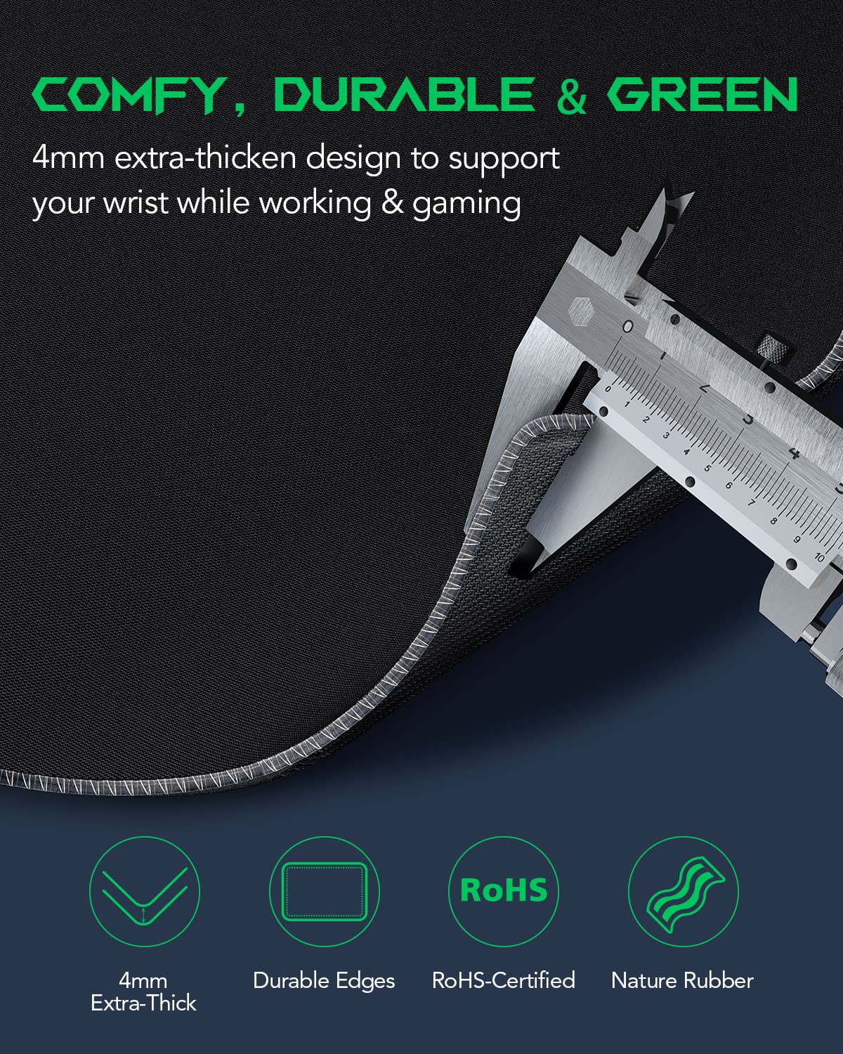 Black Shark RGB Mouse Pad 35.4"x15.75"x0.15" Extended Desk Mat with Smooth Surface and 11 Lighting Effects, Desk Pad with Anti-Fray Stitched Edges and Non-Slip Rubber Base, Gaming Mouse Pad Manta P7