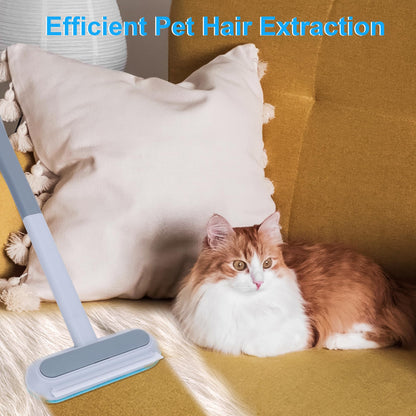HappyLong Pet Hair Remover for Furniture, Reusable, Washable Lint Brush for Dog and Cat Hair - 17.3Inch Extendable, Gentle on Couches, Carpets, Clothes, Bedding