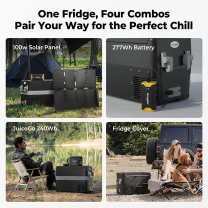 BougeRV 12V Refrigerator Fridge Freezer Portable Car Fridge 42 Quart Electric Cooler 12V/24V DC 110~240V AC for RV Camper Truck Jeep Pickup SUV Van Boat Camping Tailgating Road Trip Outdoor Travel