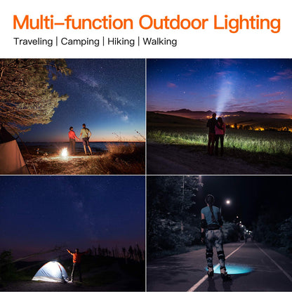 BUYSIGHT Rechargeable Spotlight,Spot Lights Hand held High lumens Large Flashlight Handheld Spotlight Lightweight and Super Bright Flashlight (Aluminium_Alloy Golden)