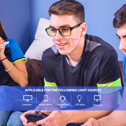 ANYLUV Mens Blue Light Glasses Lightweight Anti Blue Light Blocking Computer Gaming Glasses Eyes Protection with Carbon Fiber Decoration