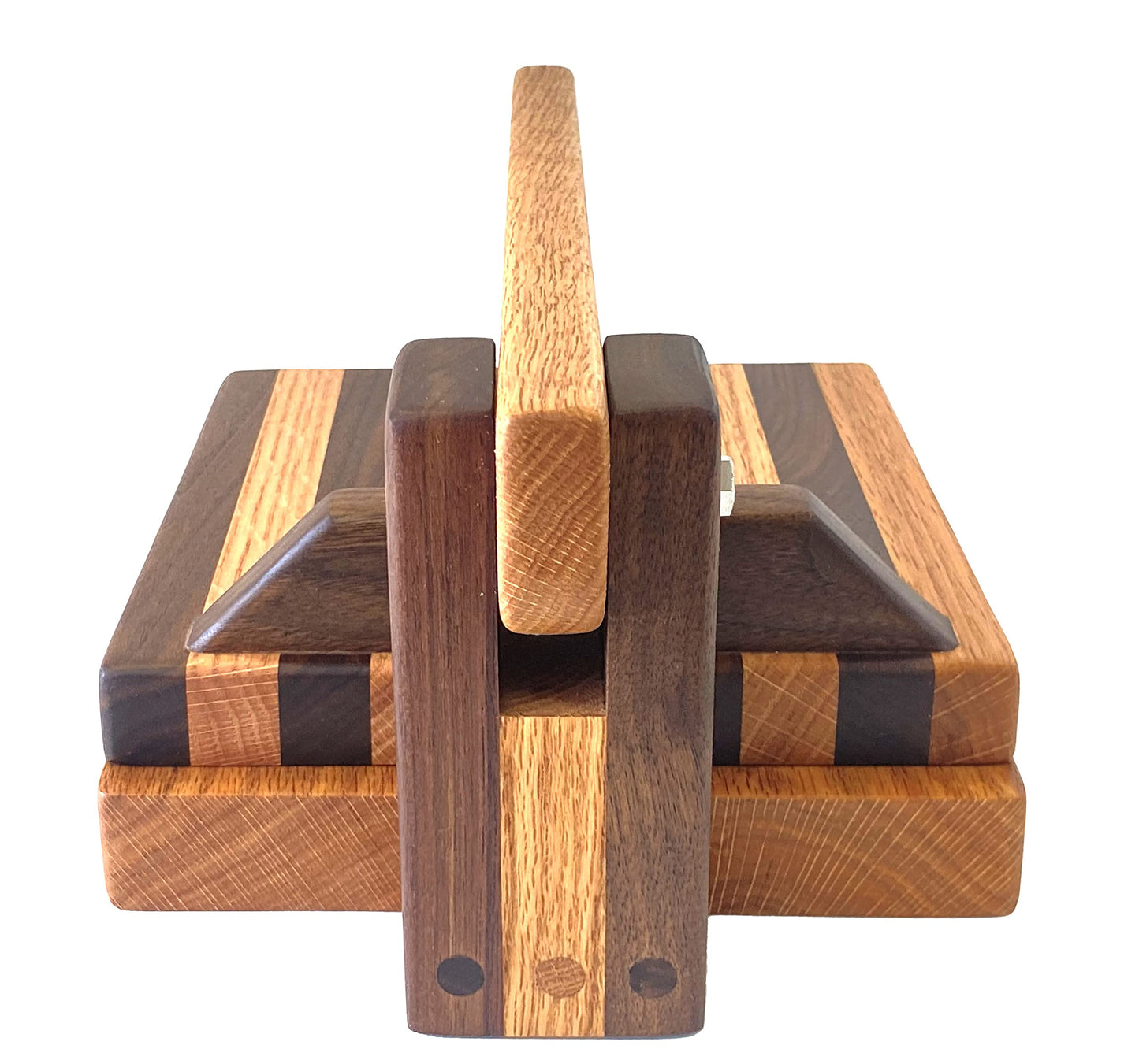 8 Inch Oak & Walnut Tortilla Press – Handmade Hardwood Tortilla Maker by Central Coast Woodworks